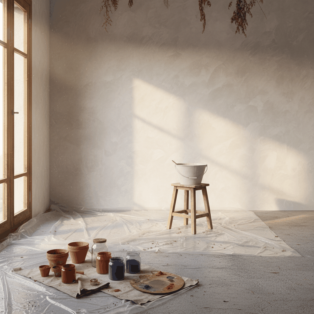 Badigeon chaux décoratif intérieur