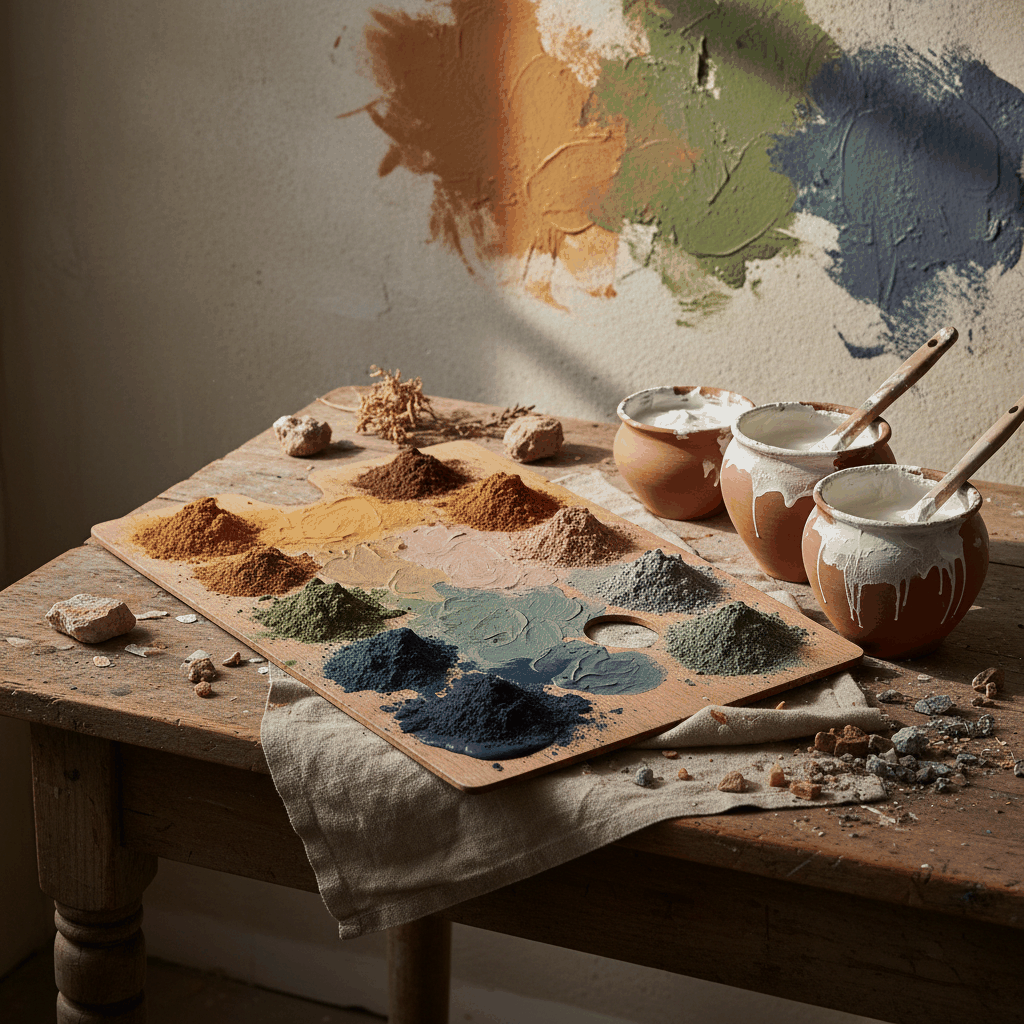 Badigeon chaux pigments