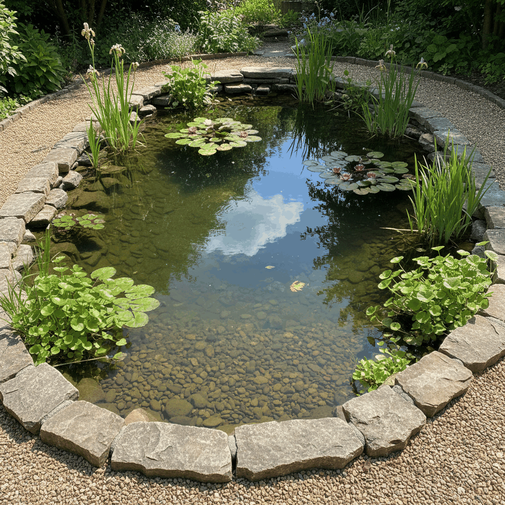 Bassin aquatique jardin