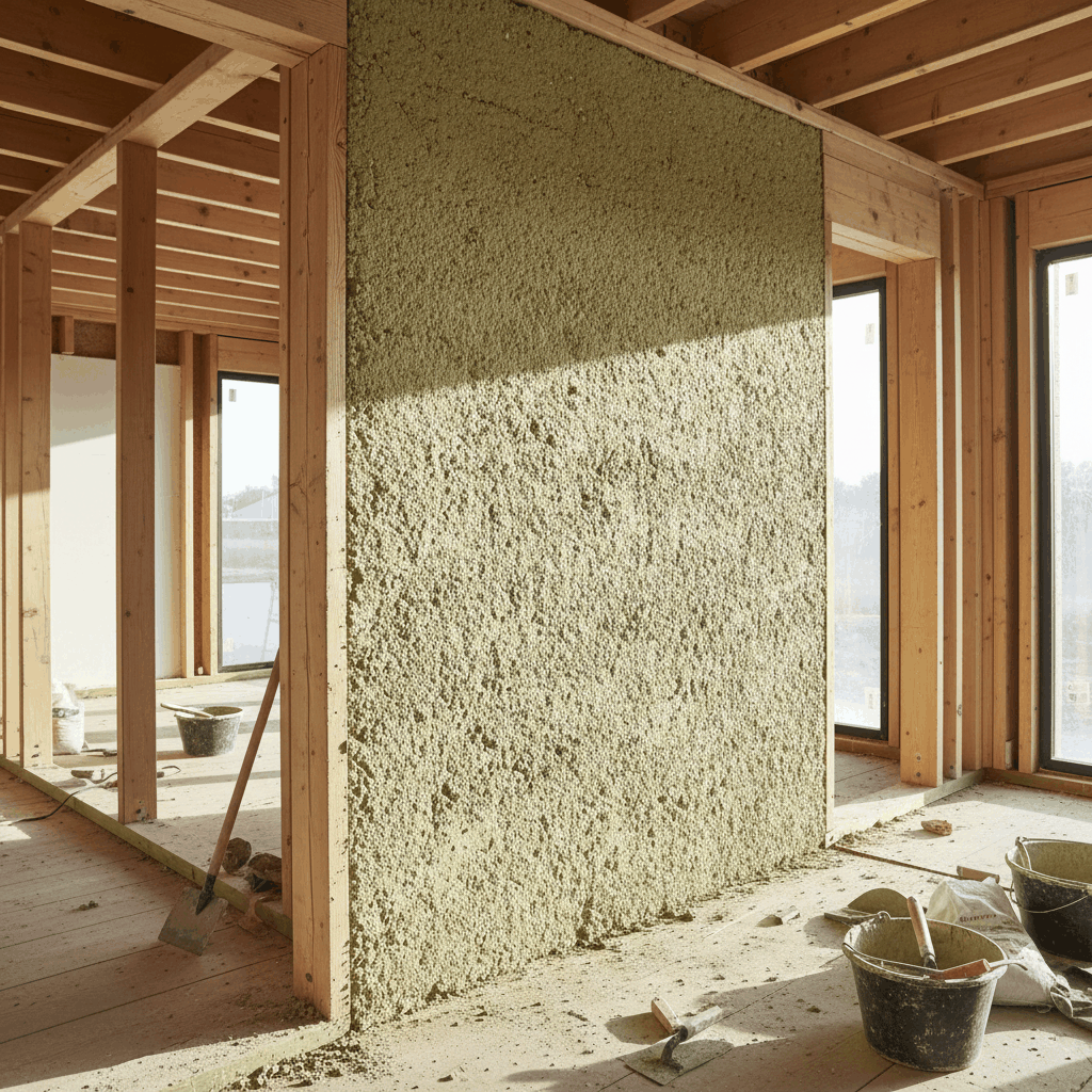 Béton chaux chanvre isolant