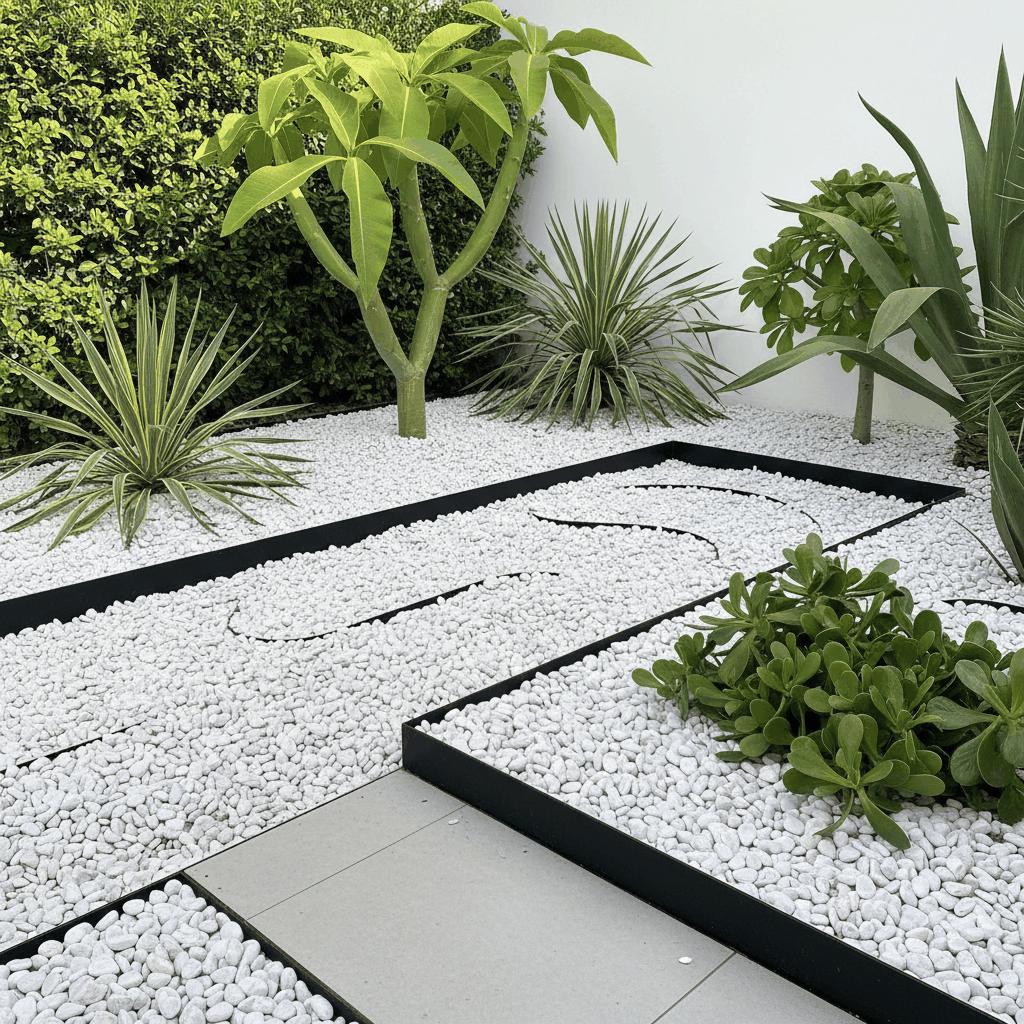 Bordure jardin minimaliste moderne