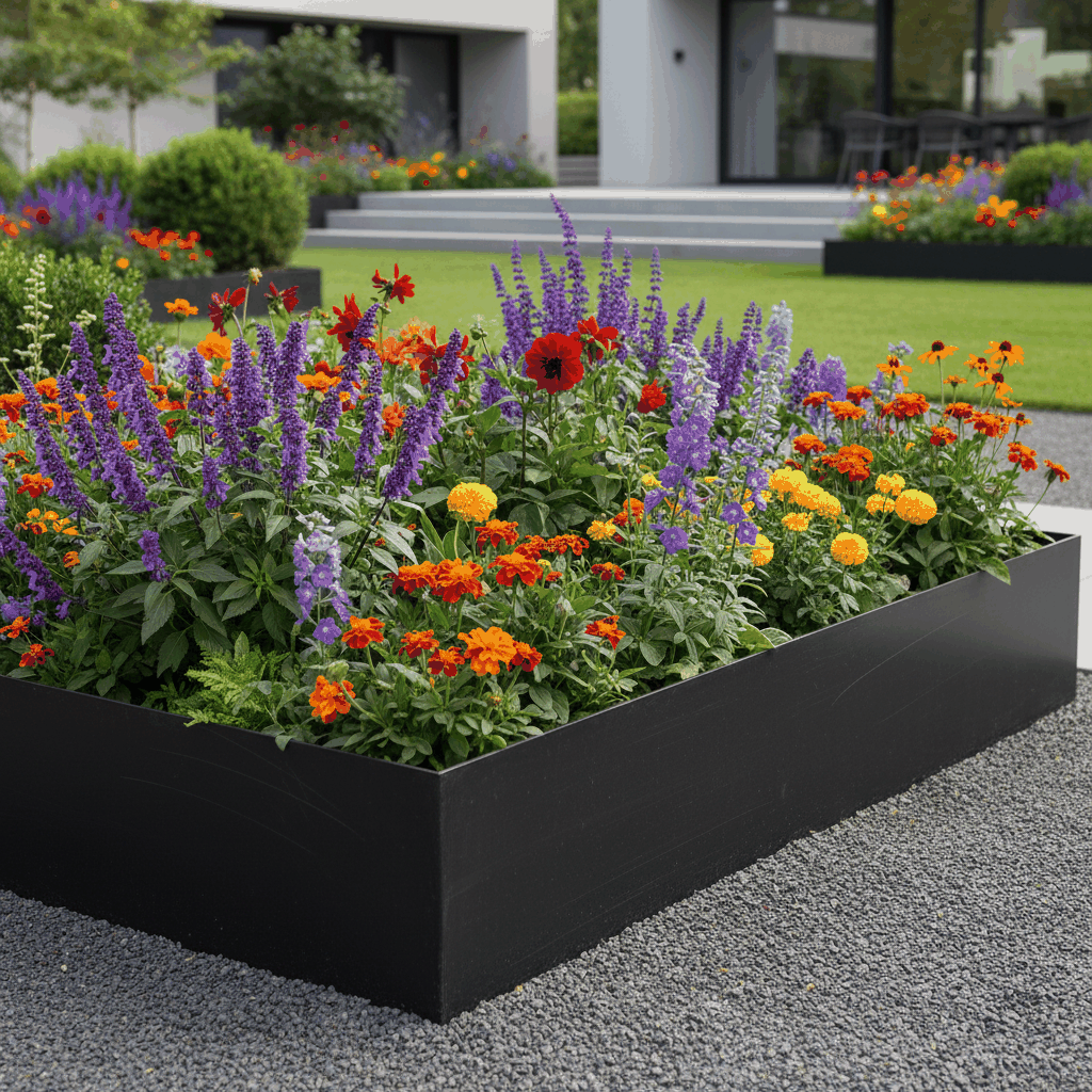 Bordure jardin moderne métal