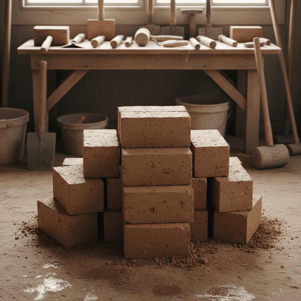 Briques en terre crue