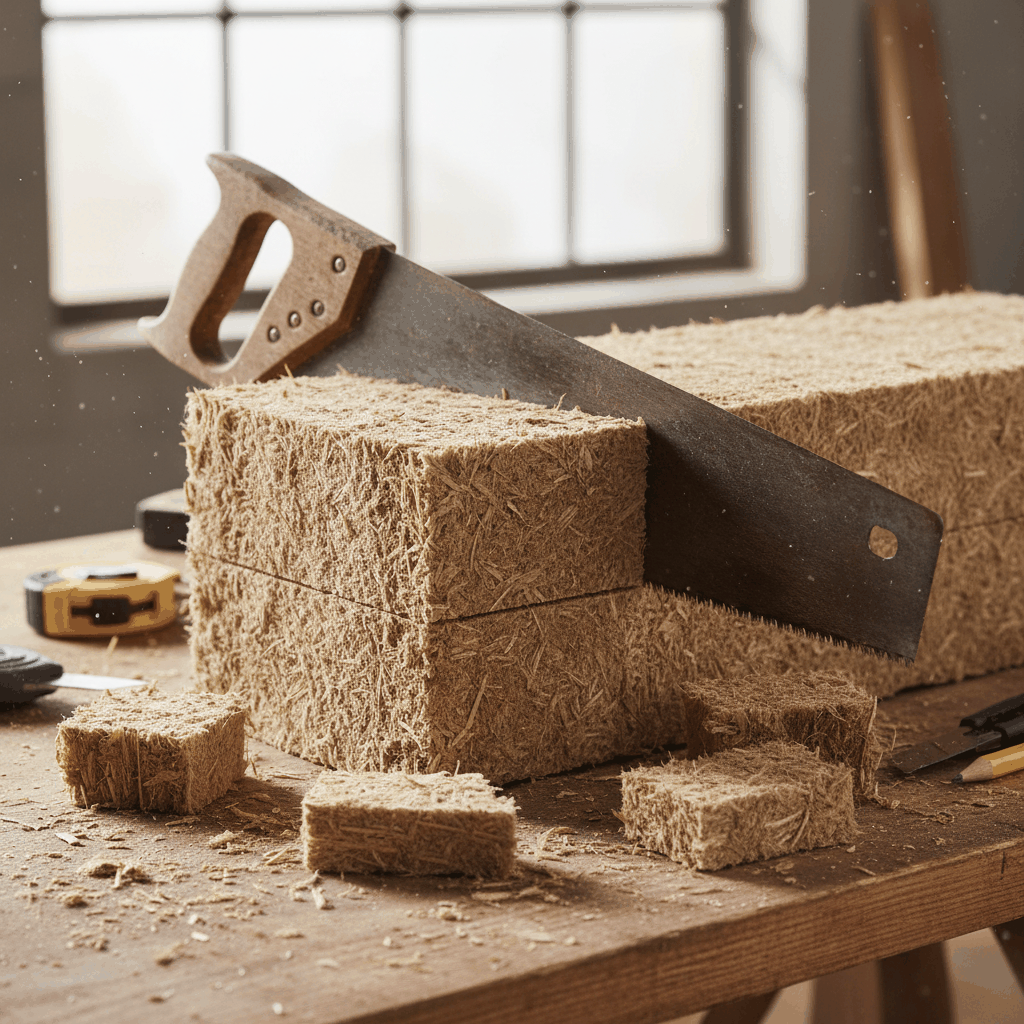 Découpe isolants laine de bois