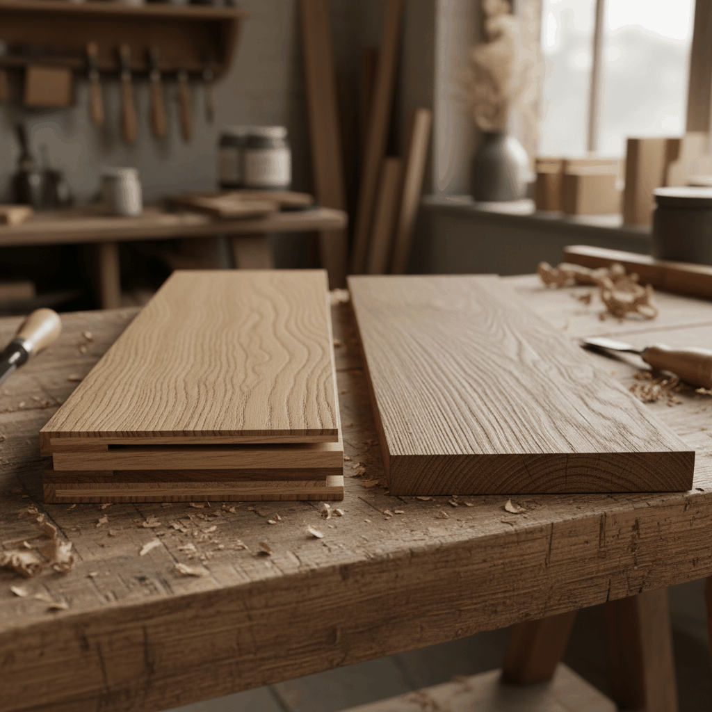 Différence parquet contrecollé et massif