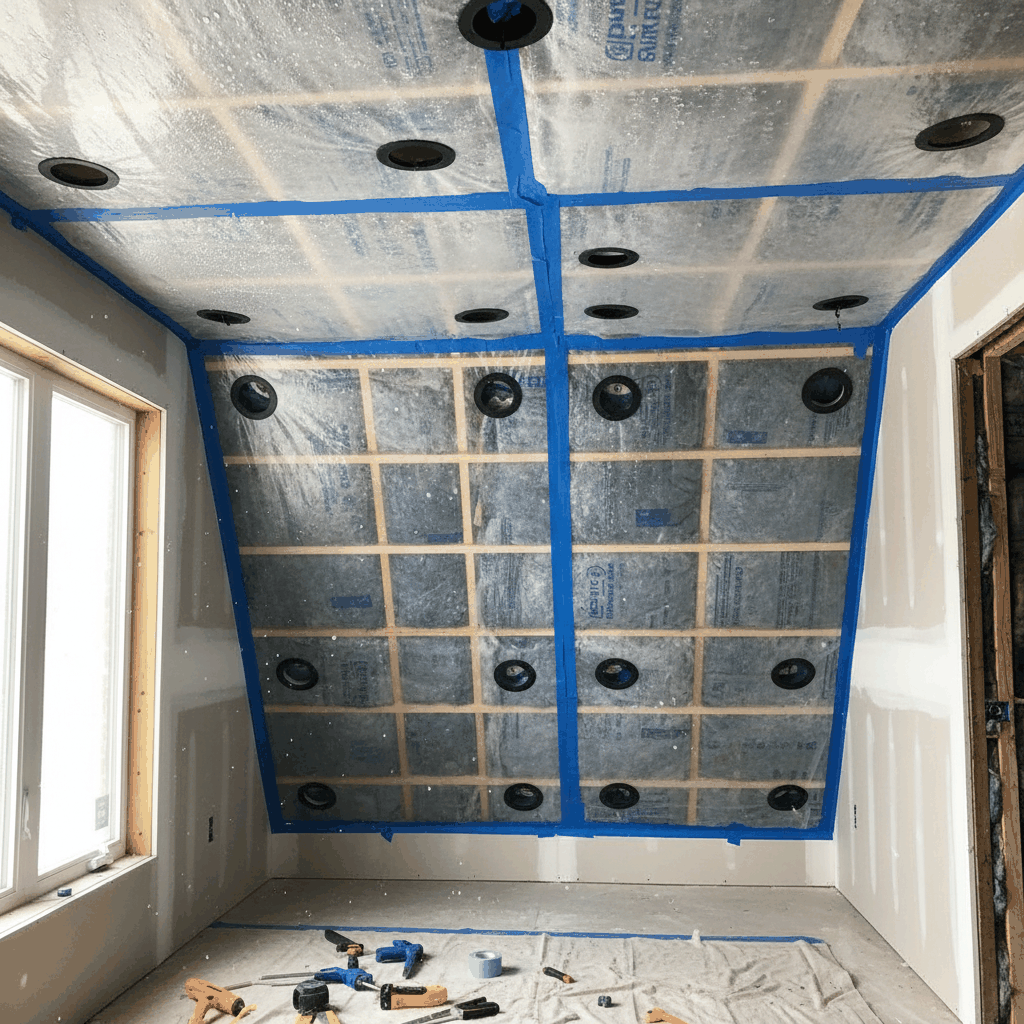 Etanchéité plafond isolant 58