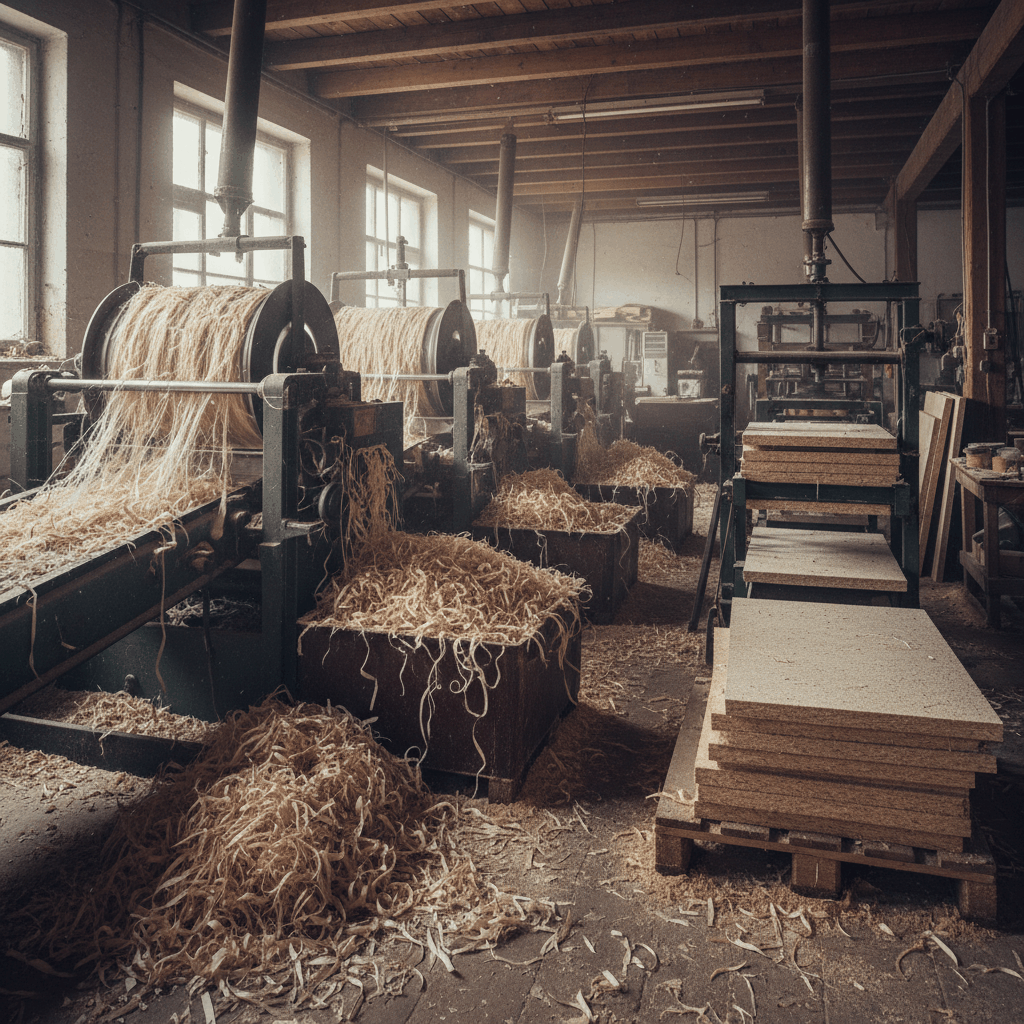 Fabrication laine bois