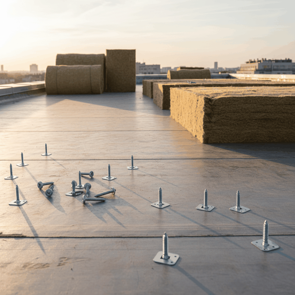 Fixation pour toiture plate
