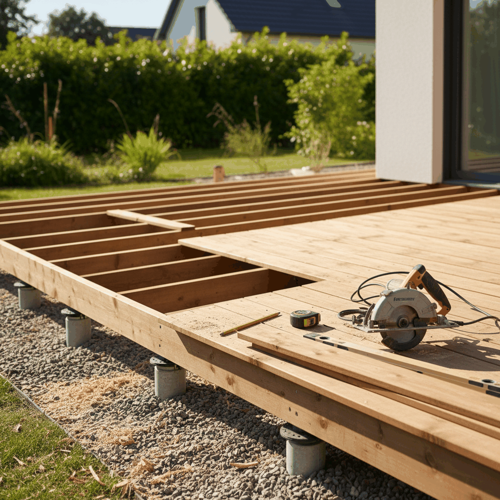 Installation terrasse bois 48