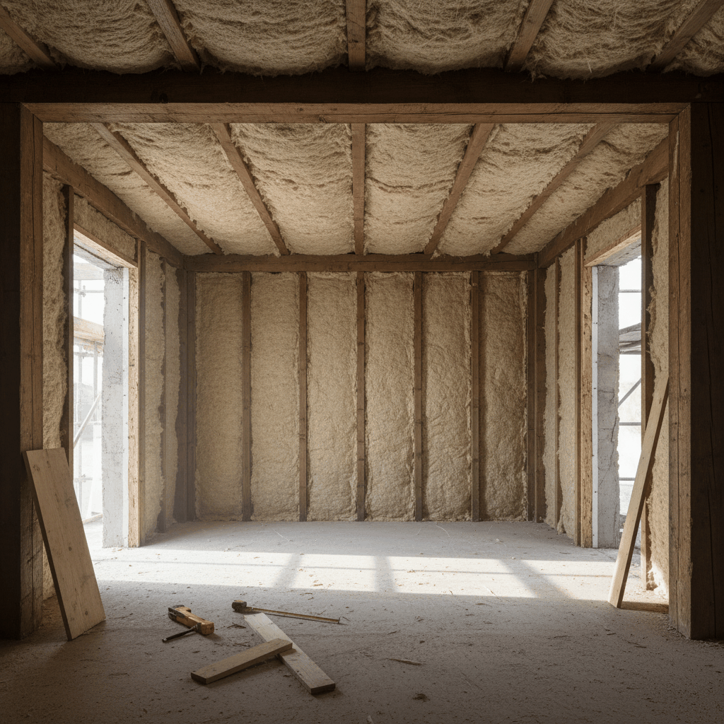 Isolation chanvre rouleaux