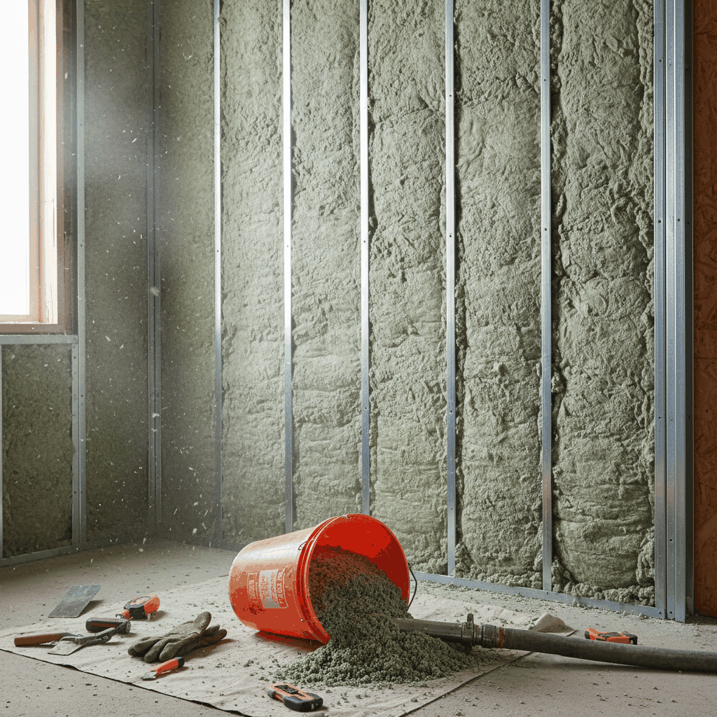 Isolation murs ouate cellulose