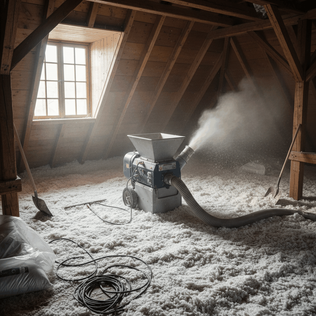 Isolation soufflage ouate cellulose
