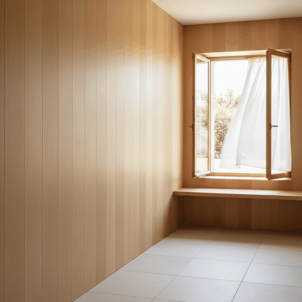 Lambris bois clair intérieur