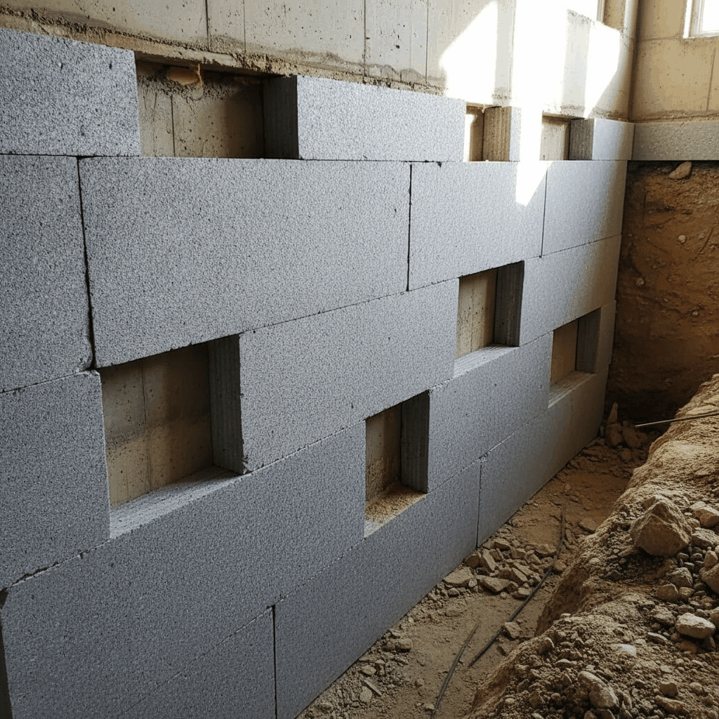 Mur enterré isolant soubassement