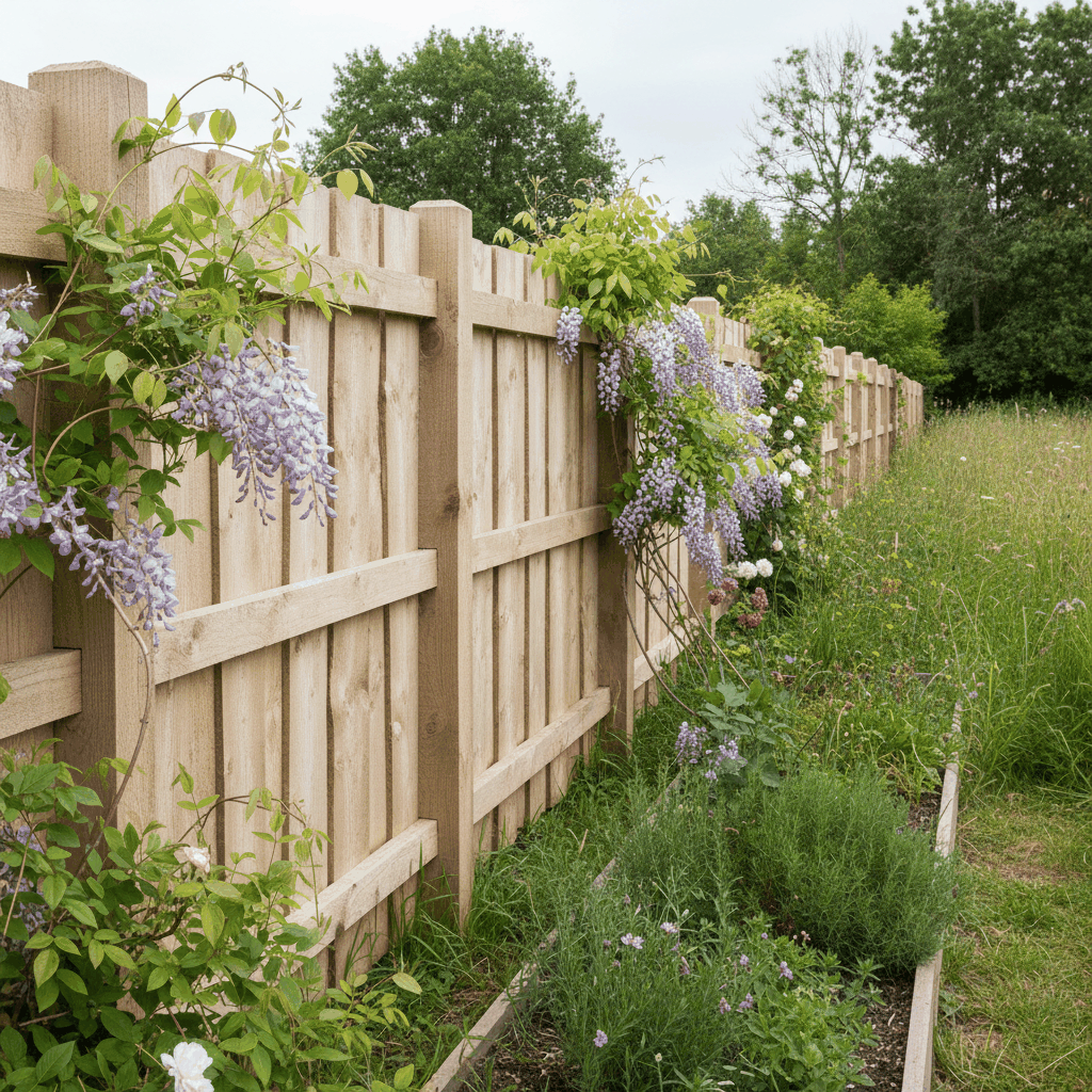Palissade bois jardin