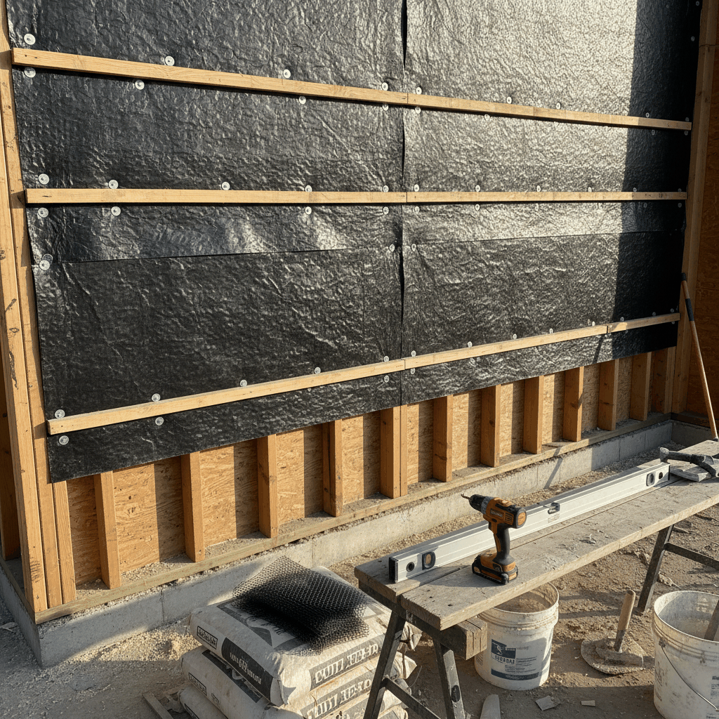 Pare-pluie installation
