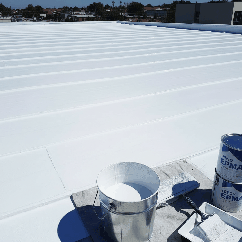 Peinture EPDM blanche application