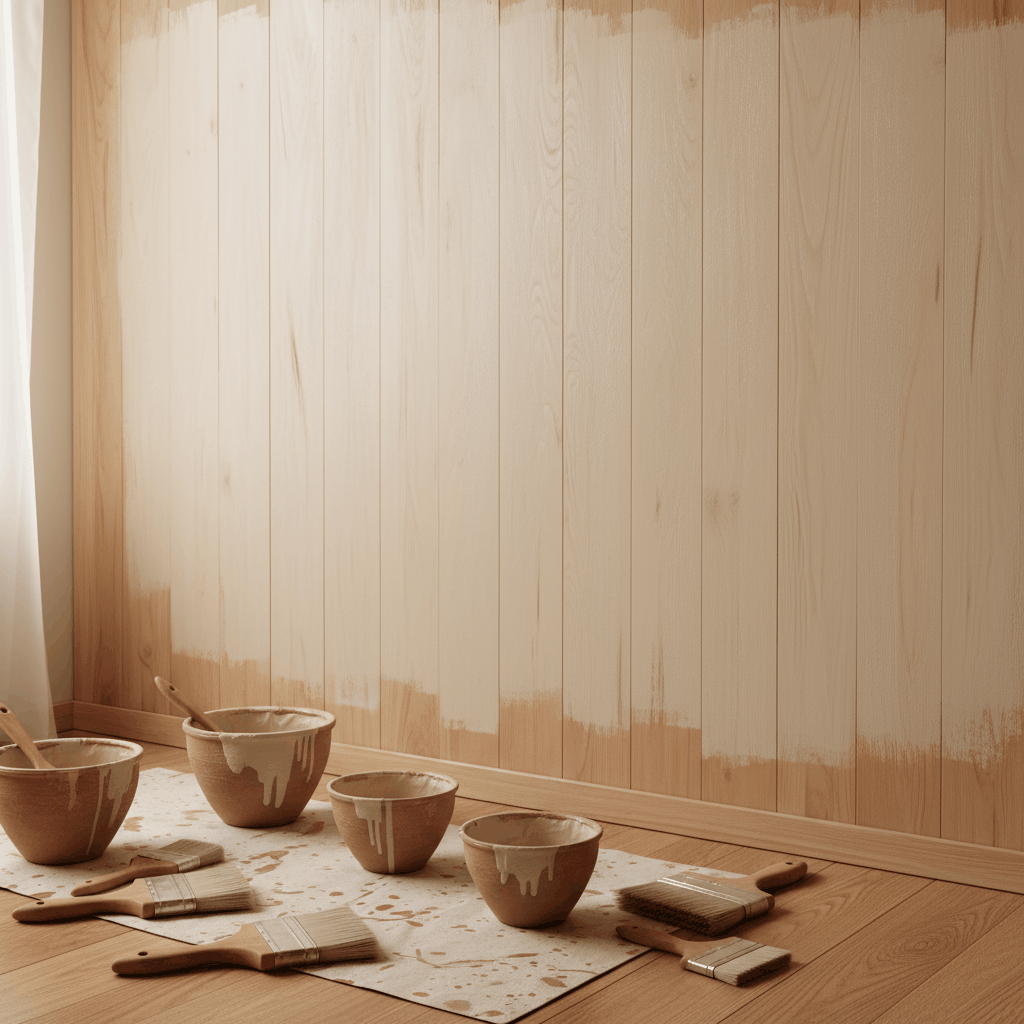 Peinture naturelle lambris bois