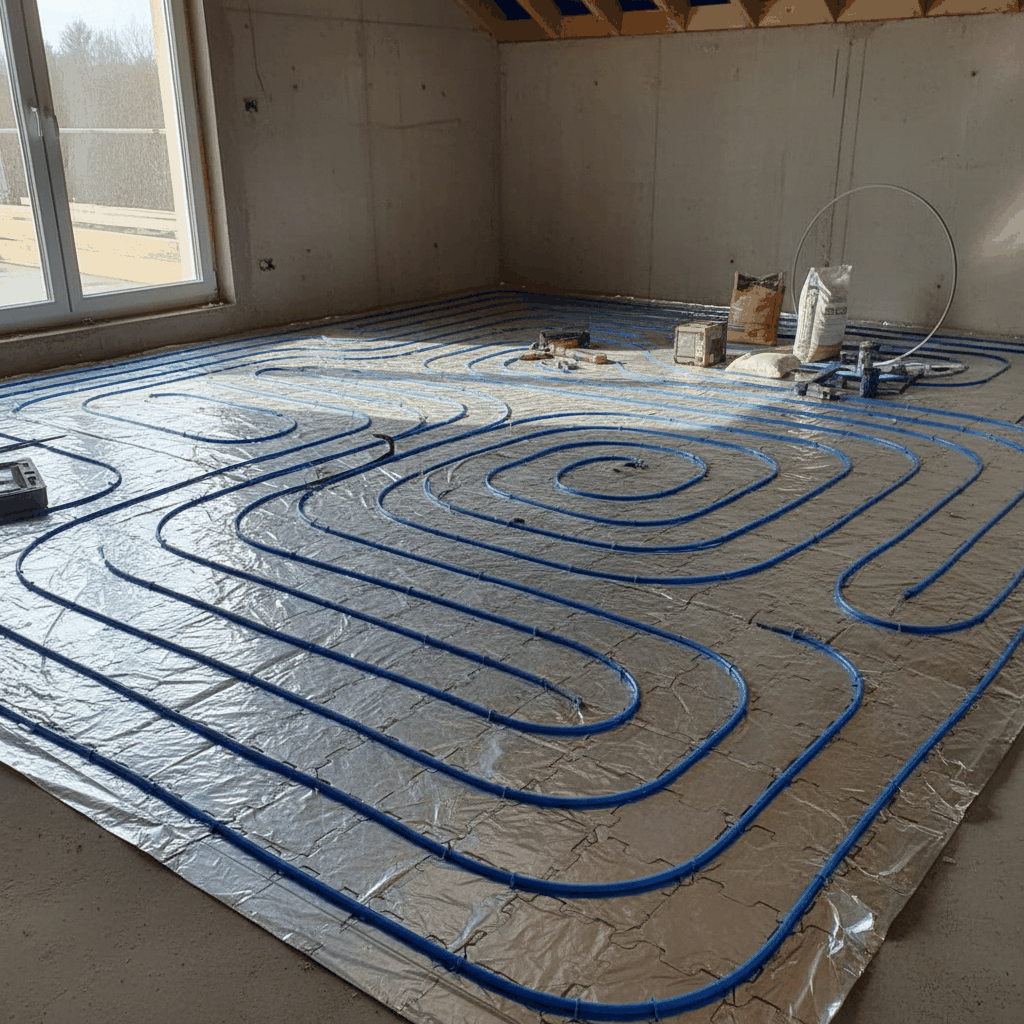 Plancher chauffant installation