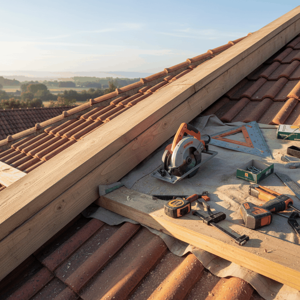 Planches de rive bois toiture