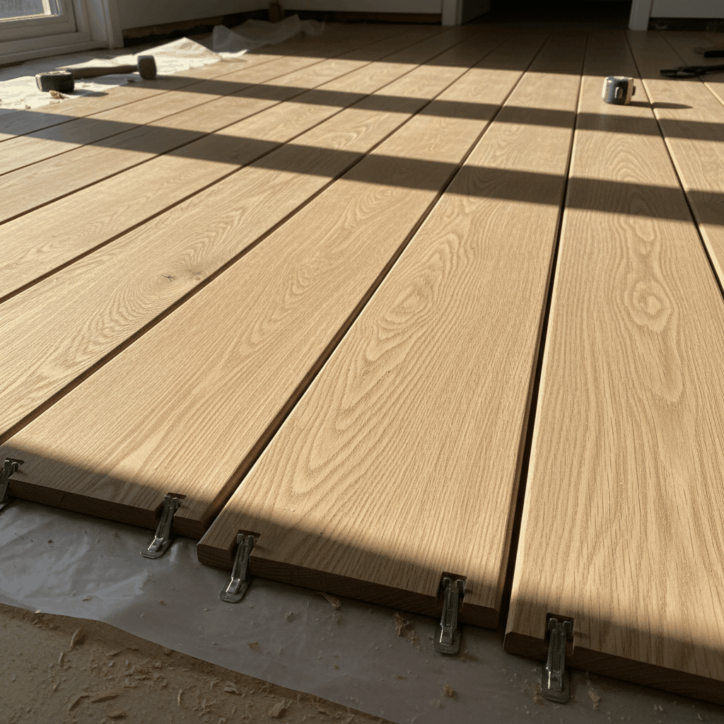 Pose parquet flottant