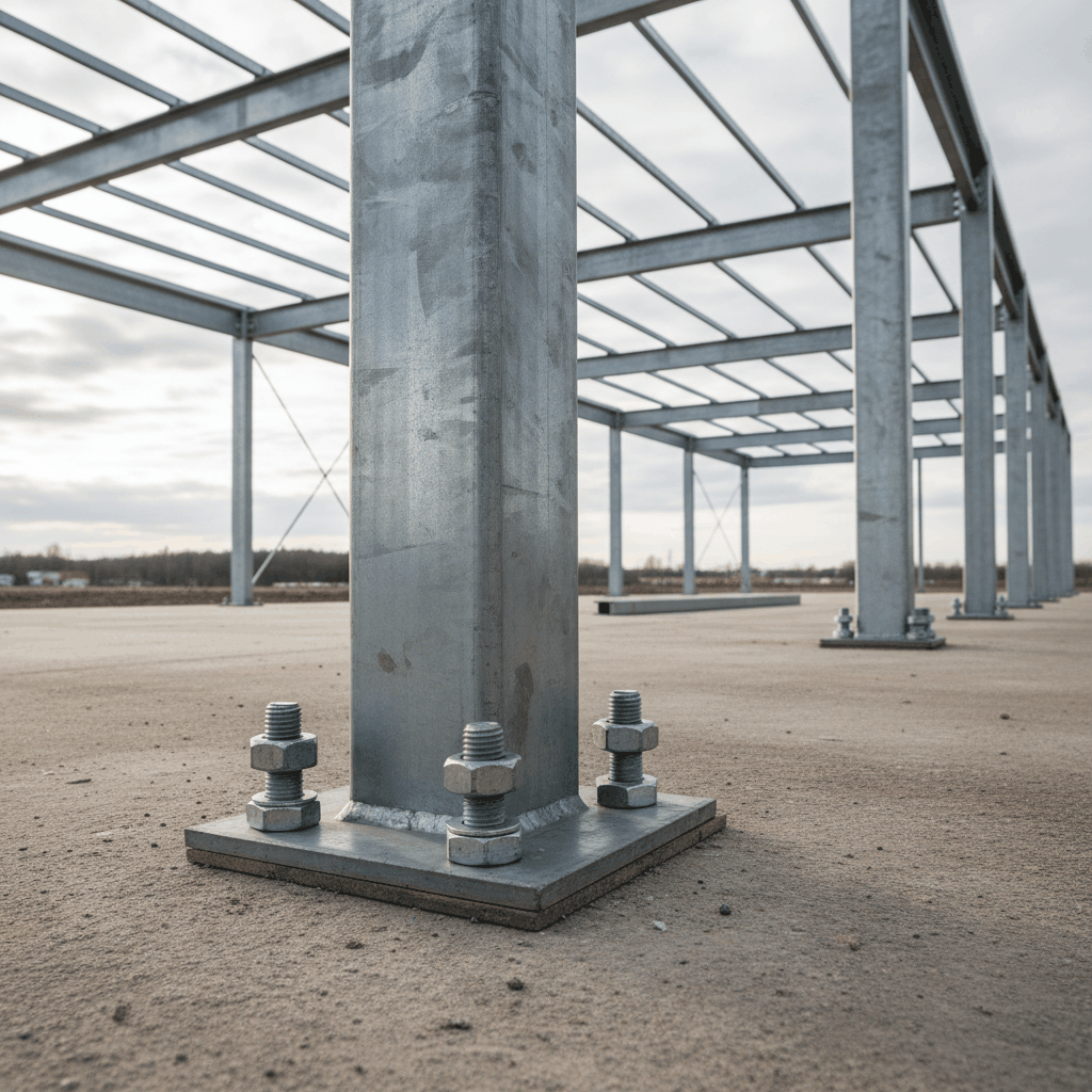 Poteaux métalliques terrasse