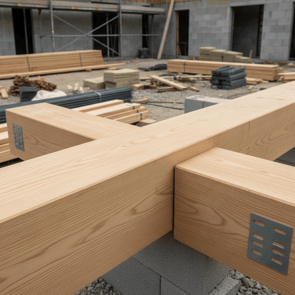 Poutres en T structure toiture