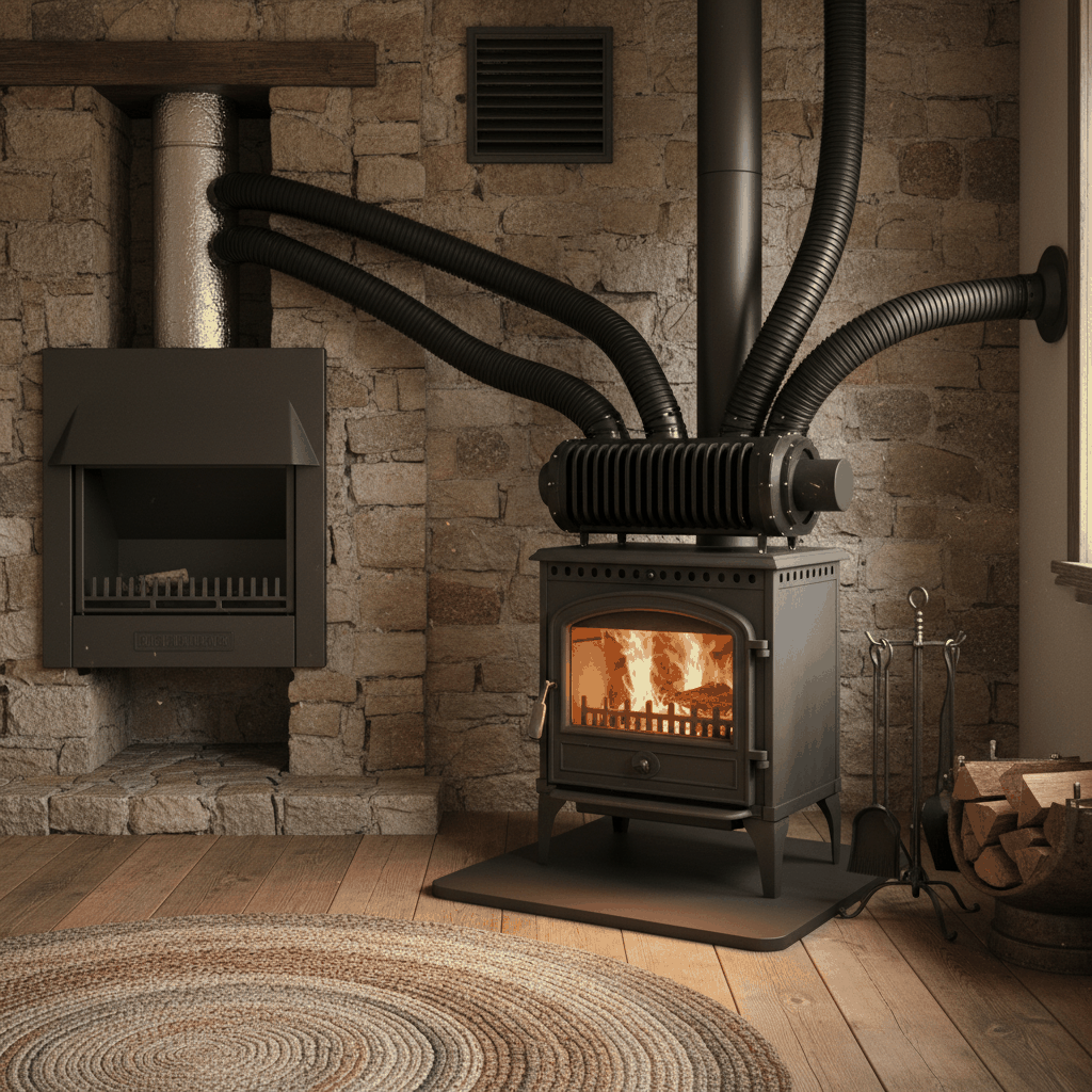 Récupérateur chaleur poêle à bois