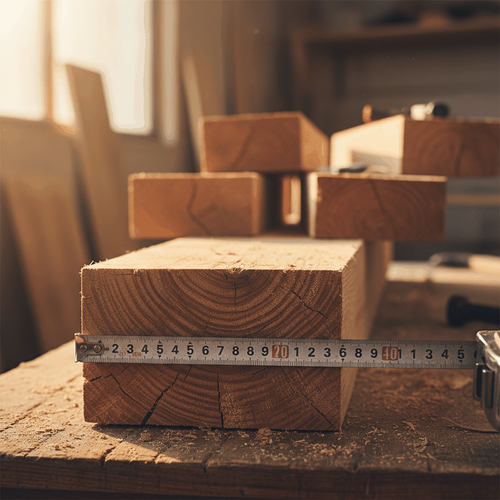 Section lambourde bois massif