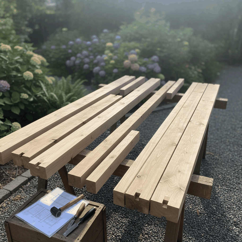 Structure bois de jardin