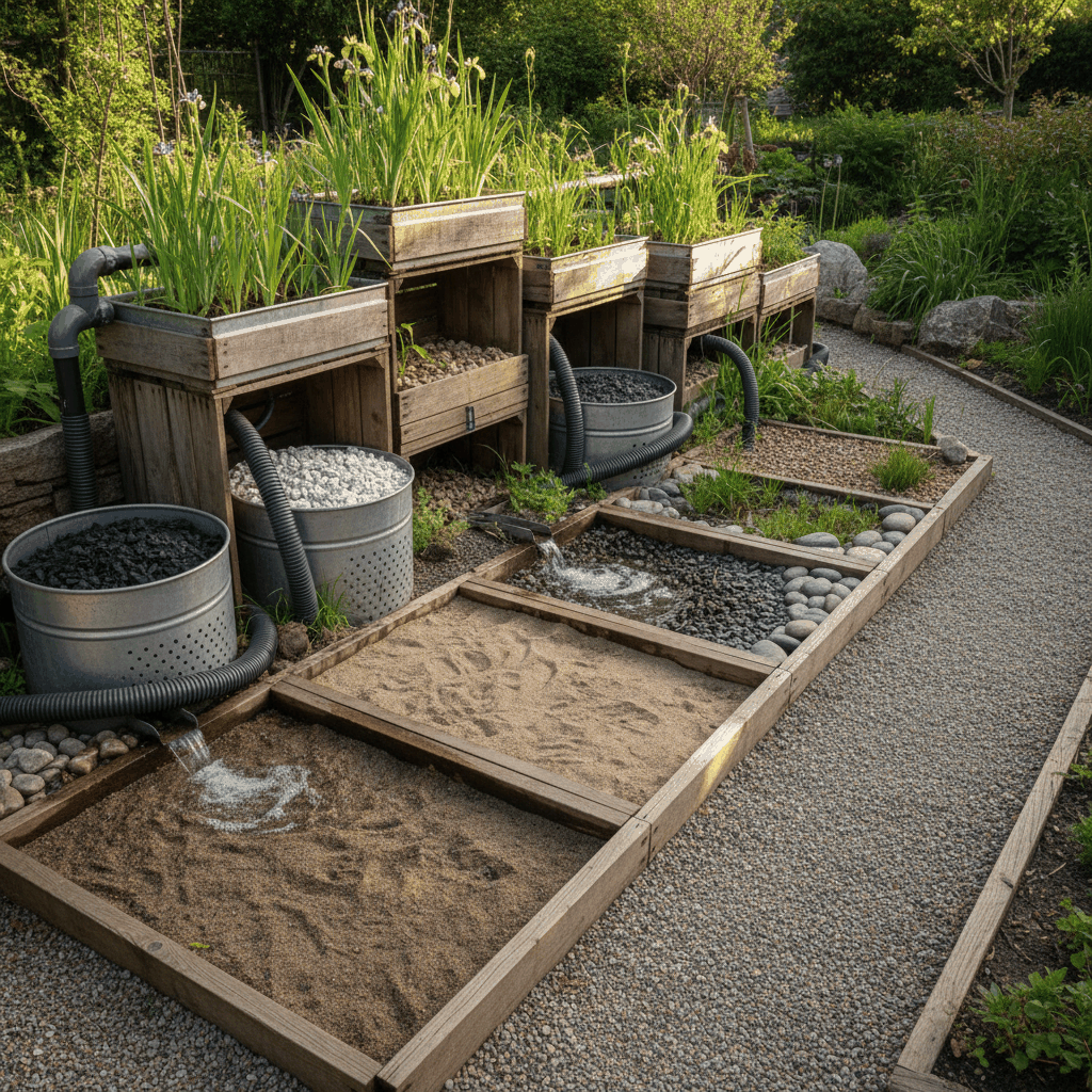 Système épuration biologique jardin