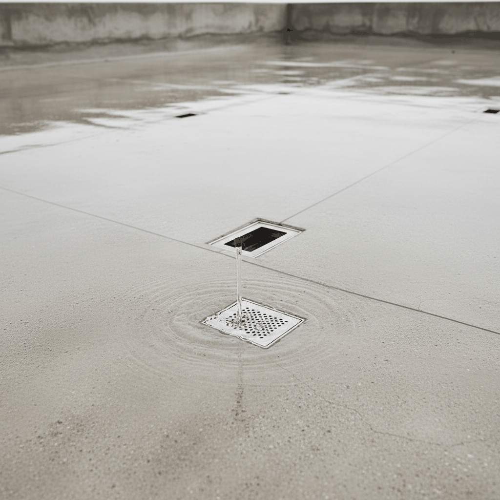 Toit terrasse drainage