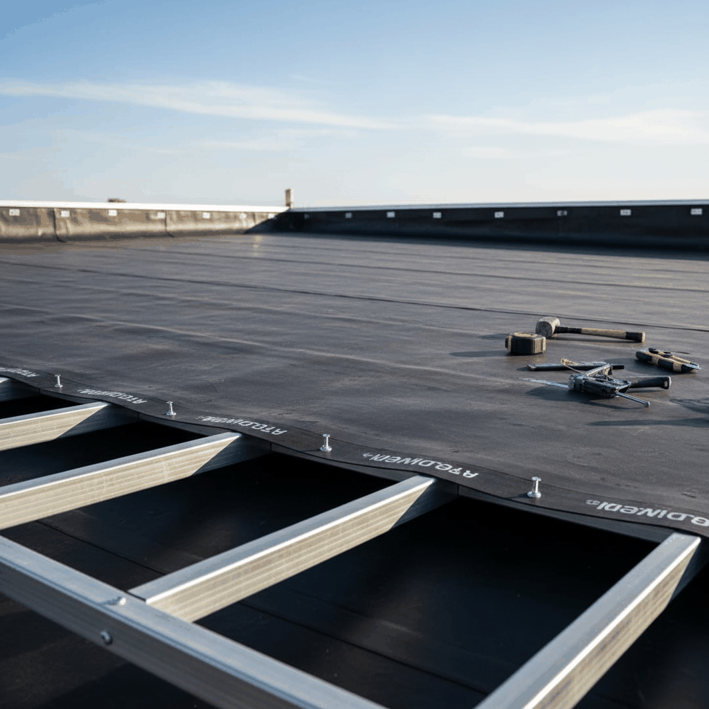 Toiture EPDM installation